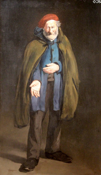 Beggar with Duffle Coat (Philosopher) painting (1865-7) by Édouard Manet at Art Institute of Chicago. Chicago, IL.
