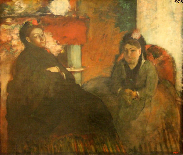 Portrait of Mme Lisle & Mme Loubens painting (1866-70) by Edgar Degas at Art Institute of Chicago. Chicago, IL.