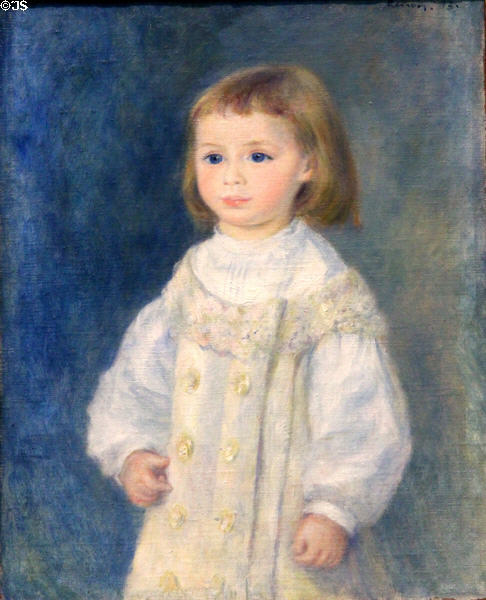 Lucie Berard (Child in White) painting (1883) by Auguste Renoir at Art Institute of Chicago. Chicago, IL.