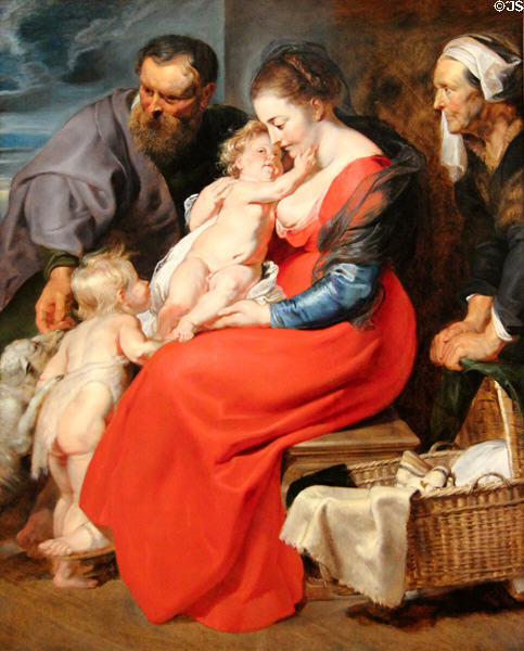 Holy Family with Sts Elizabeth & John the Baptist painting (c1615) by Peter Paul Rubens at Art Institute of Chicago. Chicago, IL.