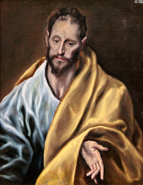 St James the Less painting (1610-4) by El Greco at Art Institute of Chicago. Chicago, IL.