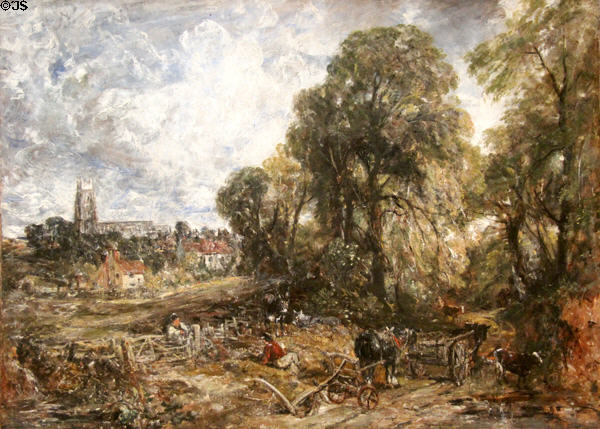 Stoke-by-Nayland painting (1836) by John Constable at Art Institute of Chicago. Chicago, IL.