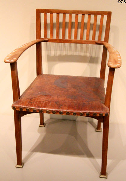 Armchair no. 8 (1898-99) by Otto Wagner of Vienna, Austria at Art Institute of Chicago. Chicago, IL.