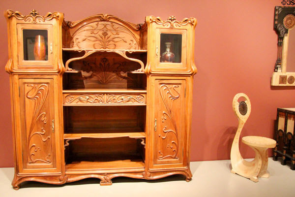 Display cabinet (c1900) by Louis-Désire-Eugène Gaillard of France at Art Institute of Chicago. Chicago, IL.