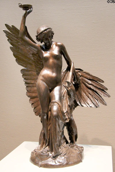 Hebe & the Eagle of Jupiter bronze model (c1852) by François Rude of France at Art Institute of Chicago. Chicago, IL.