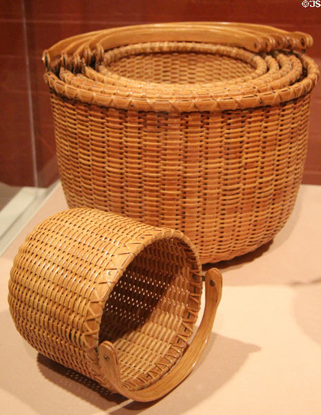 Nesting Nantucket Lightship Baskets (c1956) by Irving H. Burnside at Art Institute of Chicago. Chicago, IL.
