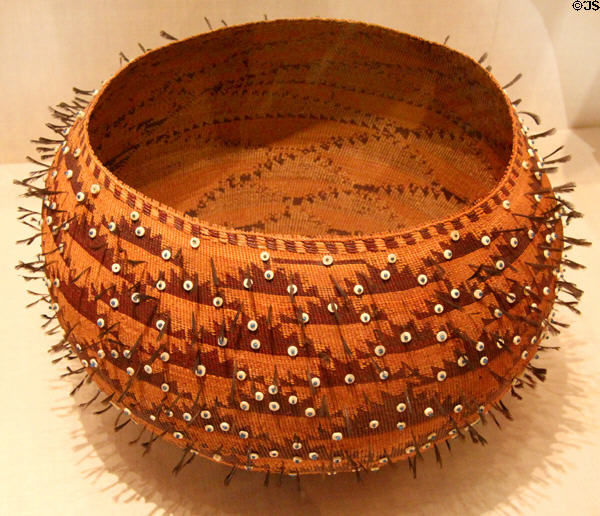 Pomo tribe wedding basket (c1895) from Northern California at Art Institute of Chicago. Chicago, IL.
