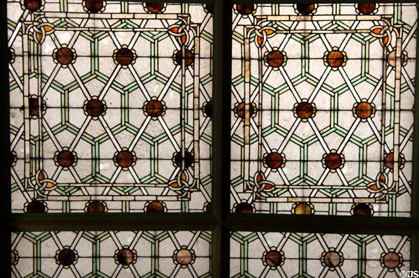 Ceiling stained glass in trading room (1893-4) from demolished Chicago Stock Exchange by Louis H. Sullivan & Dankmar Adler at Art Institute of Chicago. Chicago, IL.