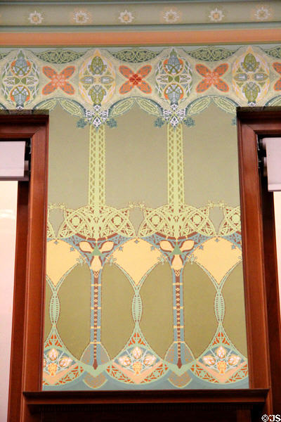 Wall decorations in trading room (1893-4) from demolished Chicago Stock Exchange by Louis H. Sullivan & Dankmar Adler at Art Institute of Chicago. Chicago, IL.