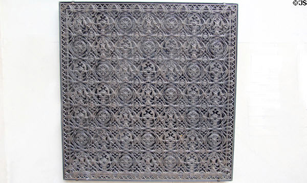 Cast iron radiator screen (c1901) from demolished Cyrus Hall McCormick House, Chicago by Louis H. Sullivan at Art Institute of Chicago. Chicago, IL.