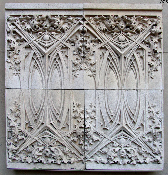 Spandrel panel (c1899) from demolished Western Methodist Book Concern, Chicago by Harry B. Wheelock at Art Institute of Chicago. Chicago, IL.