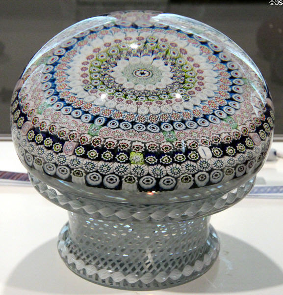 Super magnum glass paperweight (1973) by Compagnie des Cristalleries de Saint-Louis of France at Art Institute of Chicago. Chicago, IL.