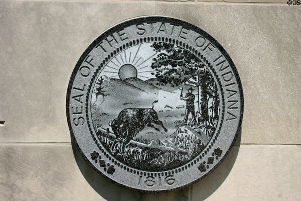 Indiana State Seal. Indianapolis, IN.