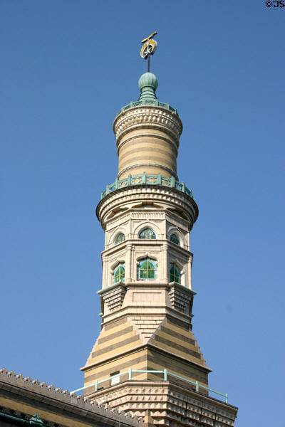 Multifaceted tower of Murat Shrine Club. Indianapolis, IN.
