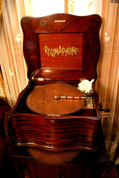 Reginaphone music box at Benjamin Harrison Presidential Site. Indianapolis, IN.