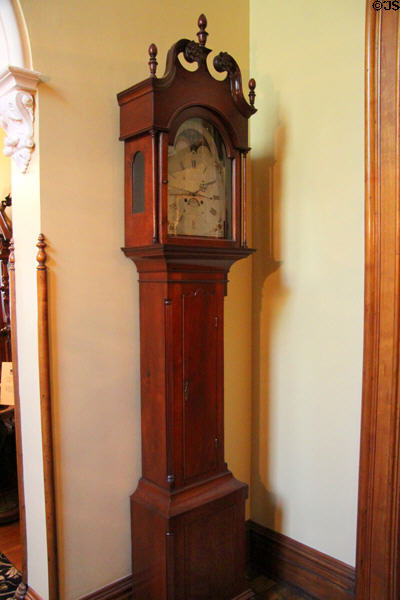 Tall-case clock (1800) made in Maryland at Benjamin Harrison Presidential Site. Indianapolis, IN.