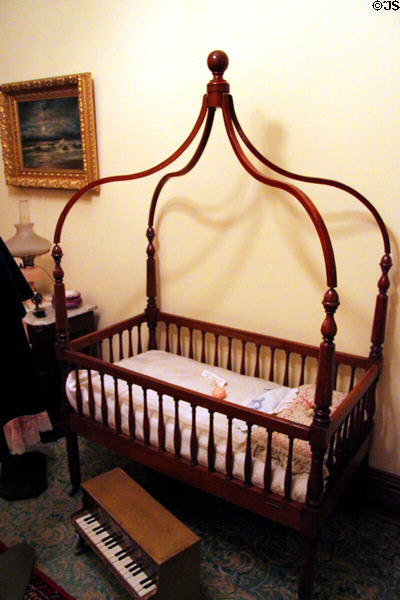 Cradle of Benjamin Harrison at his house. Indianapolis, IN.