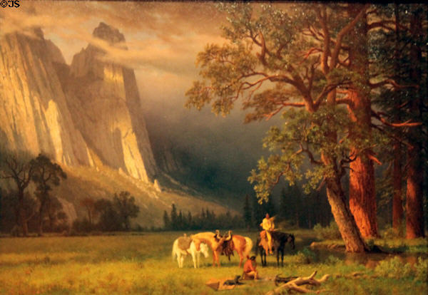 Halt in the Yosemite painting (1870) by Albert Bierstadt at Eiteljorg Museum. Indianapolis, IN.