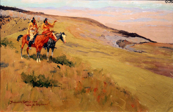 Top of the Bighorns painting (c1908) by Frederic Sackrider Remington at Eiteljorg Museum. Indianapolis, IN.