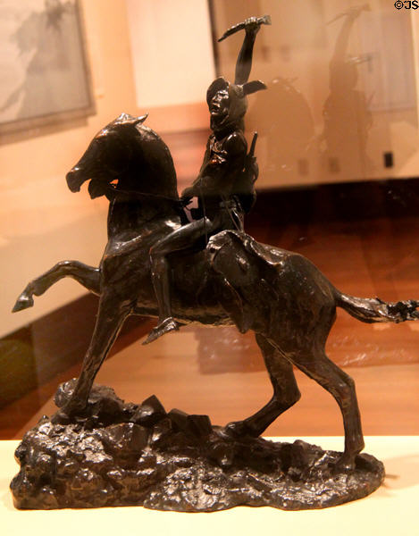 The Scalp bronze sculpture (1901) by Frederic Sackrider Remington at Eiteljorg Museum. Indianapolis, IN.