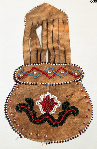 Potawatomi beaded puzzle bag (c1935) at Eiteljorg Museum. Indianapolis, IN.