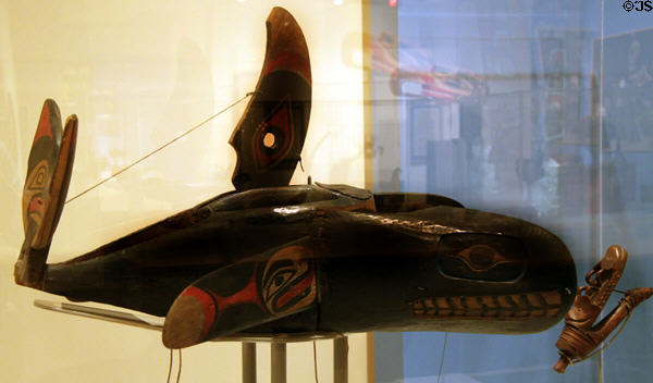 Kwakiutl whale transformation mask (c1890) at Eiteljorg Museum. Indianapolis, IN.