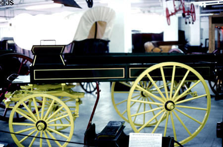 Platform spring delivery wagon at Studebaker Museum. South Bend, IN.