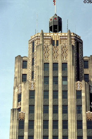 Lincoln Tower detail. Fort Wayne, IN. Style: Art Deco.