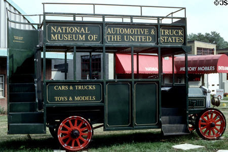 Antique double decker bus at National Automotive & Truck Museum. Auburn, IN.