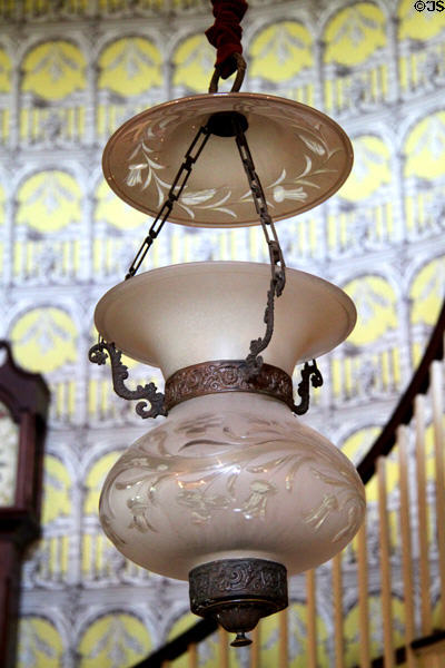 Front hall lamp at Grouseland. Vincennes, IN.
