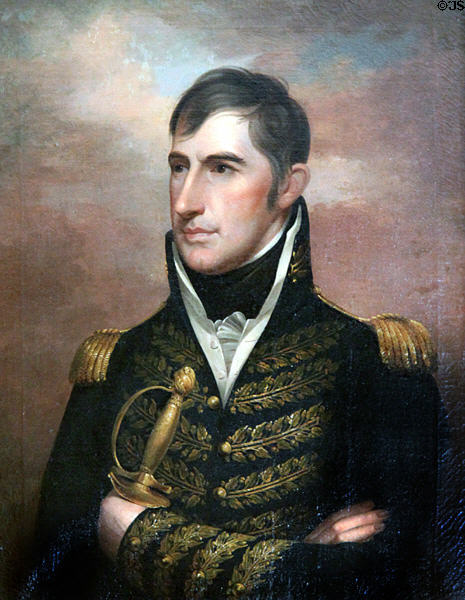 William Henry Harrison portrait (1814) by Rembrandt Peale at Grouseland. Vincennes, IN.