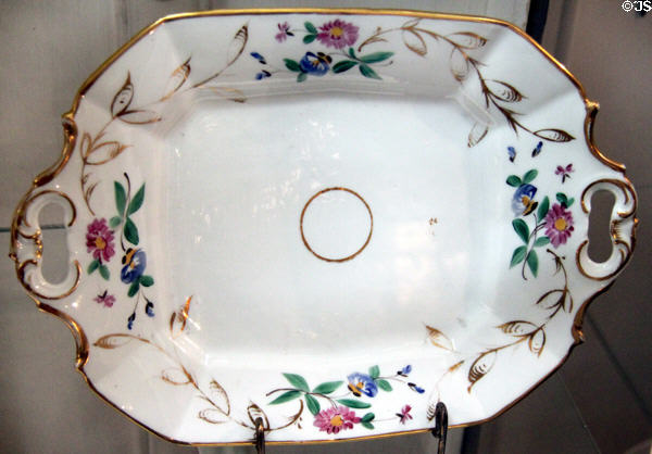 Cake plate which belonged to Harrison's son John Scott Harrison & wife at Grouseland. Vincennes, IN.