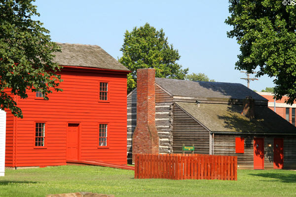 Buildings of Indiana State Historic Sites open air museum. Vincennes, IN.