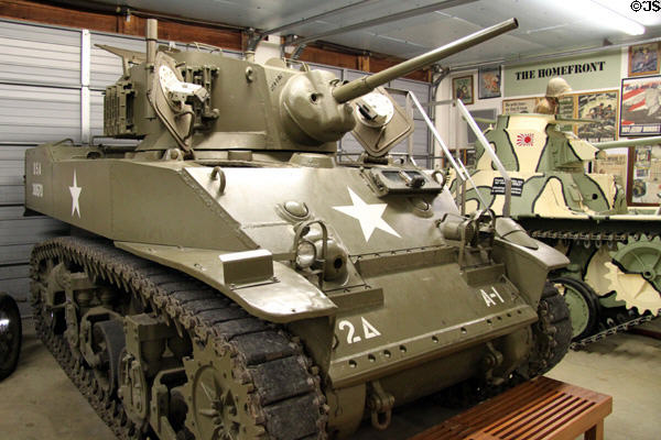 American Light Tank M3A3 (Stuart V) (1941-5) at Indiana Military Museum. Vincennes, IN.