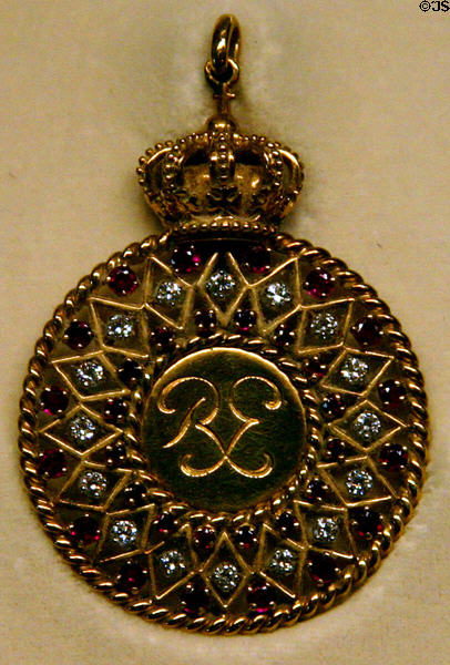 Gold, diamond & ruby pendant (1956) given by Prince Rainier of Monaco at Eisenhower Museum. Abilene, KS.