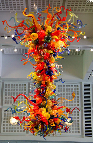 Confetti Chandelier (c2003) by Dale Chihuly at Wichita Art Museum. Wichita, KS.