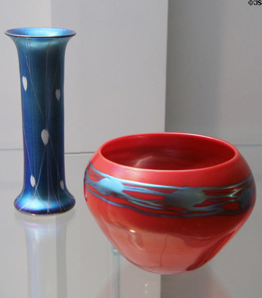 Durand & Steuben glass vases (c1920) at Wichita Art Museum. Wichita, KS.