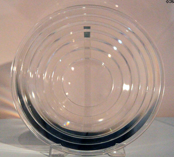 Pyrex glass lens bowl (c1932) by Walter Dorwin Teague of Steuben at Wichita Art Museum. Wichita, KS.