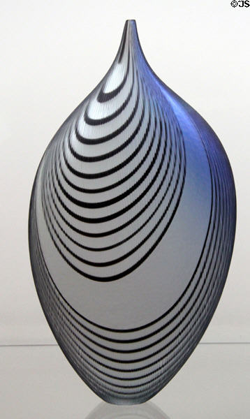 Blown lead glass Pilchuck III vase (1996) by Lino Tagliapietra at Wichita Art Museum. Wichita, KS.