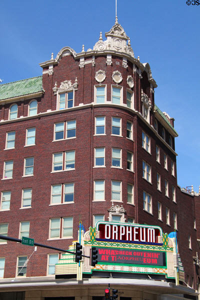 Orpheum Theater (1922) (7 floors) (200 North Broadway). Wichita, KS. Architect: Eberson & Weaver. On National Register.