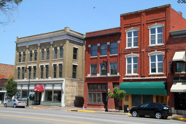 Heritage streetscape (612-620 East Douglas St.). Wichita, KS.