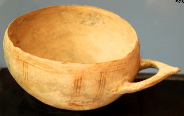 Ceramic milk bowl (1600-1200 BCE) from Cyprus at Museum of World Treasures. Wichita, KS.