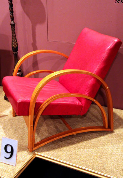 Bentwood Art Deco chair (c1940) at Sedgwick County Historical Museum. Wichita, KS.