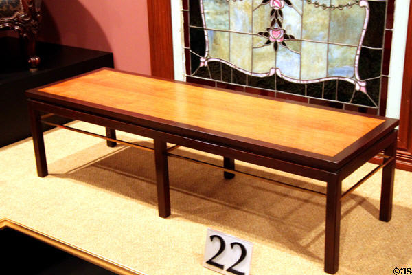 Coffee table (c1960) by Dunbar Furniture Co. at Sedgwick County Historical Museum. Wichita, KS.