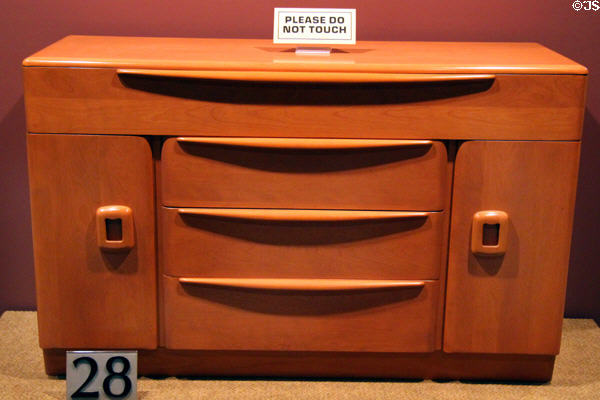 Chest (c1950) by Heywood-Wakefield Furniture Co. at Sedgwick County Historical Museum. Wichita, KS.
