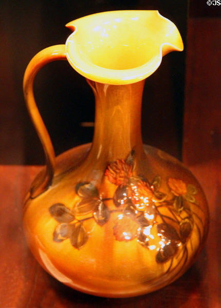 Rookwood Standard Glaze ewer (1891) by William P. McDonald at Sedgwick County Historical Museum. Wichita, KS.