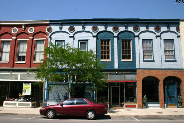 Multicolored row at 222-28 West Main St. Frankfort, KY.