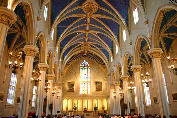 Cathedral of the Assumption Gothic interior. Louisville, KY.