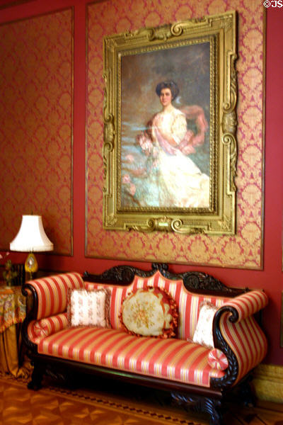 Portrait of Caldwells' daughter Grace in parlor of Conrad-Caldwell House. Louisville, KY.