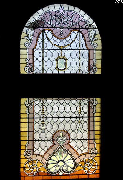 Stained glass window of main stair hall in Conrad-Caldwell House. Louisville, KY.